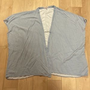 Philosophy Rayon Lightweight Washed Denim Cocoon Wrap, size Large